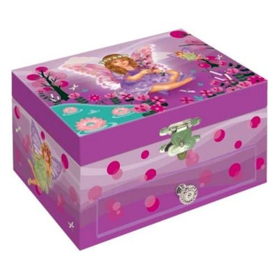 Дитяча шкатулка для прикрас - музична скринька з балериною і малюнком Феї BUF-100-D2