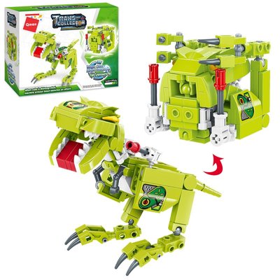 QMan 41203 - Конструктор динозавр тиранозавр робот - трансформер куб -дракон