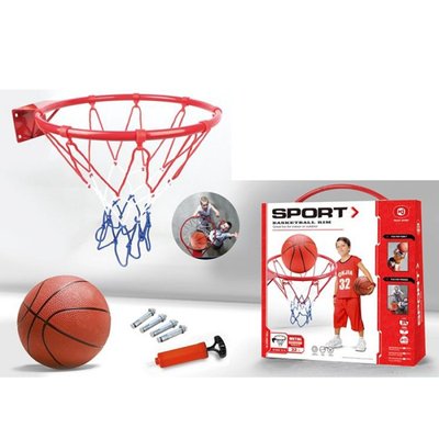 Баскетбольне кільце 32 см - дитячий набір для баскетболу з металевим баскетбольним кільцем MR 1181