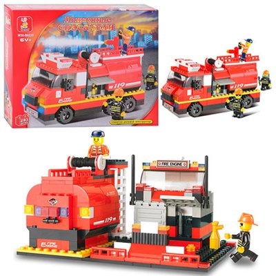 Конструктор Пожежний Пожежна частина велика, пожежникова машина, на 281 деталь M38-B0220