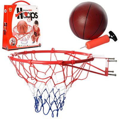 Баскетбольне кільце, діаметр 45 см, з м'ячем M 2654