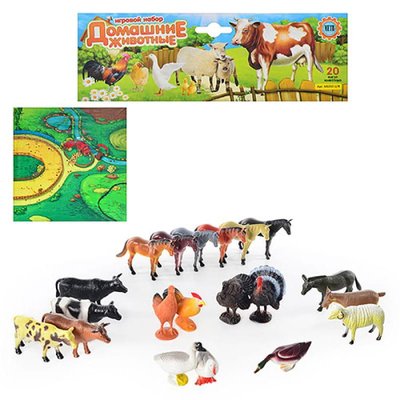 Дитячий набір 20 штук із свійскими тваринами - Ферма - набір фігурок 0255 ferma