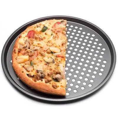 Форма для піци з дірочками кругла діаметр 33 см, готуєм і випікаєм смачку піцу вдома MH-0494
