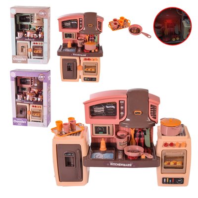 Кухня для Ляльки, меблі для будиночку барбі, холодильник, плита, посуд, світлові ефекти SY-2088