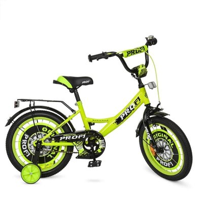 Дитячий двоколісний велосипед PROFI 16 дюймів для хлопчика Original boy салатовий, Y1642 Y1642