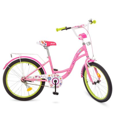 Дитячий двоколісний велосипед для дівчинки PROFI 20 дюймів (рожевий), Bloom Y2021-1 Y2021-1