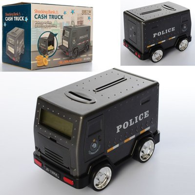 Іграшка Скарбничка - сейф з кодовим замком у вигляді поліцейська машина броньовик 2567