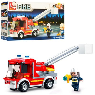 Конструктор серія Пожежники, пожежна машина на 136 деталей M38-B0632