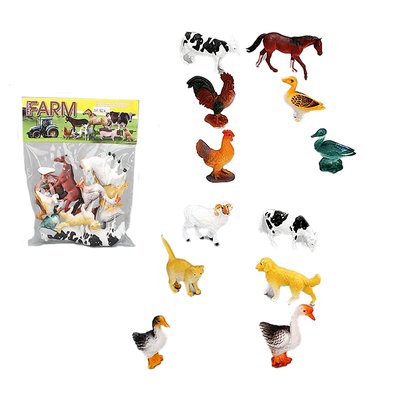 Ігрові фігурки домашних тварин з колекції Ферма 12 штук 852 ferma