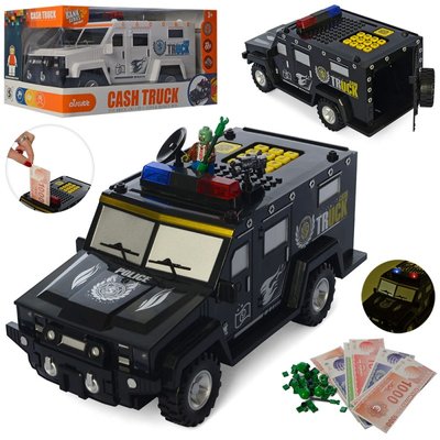 Іграшка Скарбничка - сейф з кодовим замком у вигляді поліцейська машина броньовик 6672, 6688