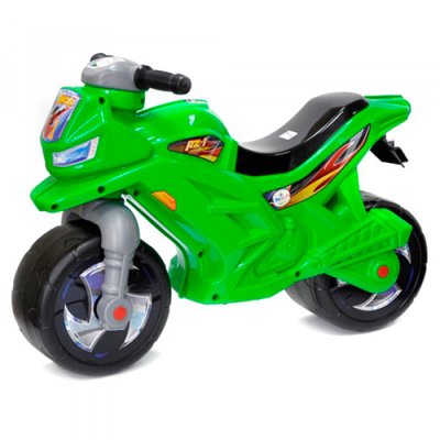 Мотоцикл для катання (колір зелений, для хлопчика), толокар — каталка дитяча Оріон Україна 501