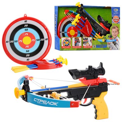 Арбалет іграшковий зі стрілами на присосках і лазерним прицілом M 0010