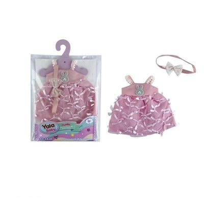 Одяг для пупса бебі борн або ляльки 30-35 см, святкова рожева сукня принцеси OBB_2024_12